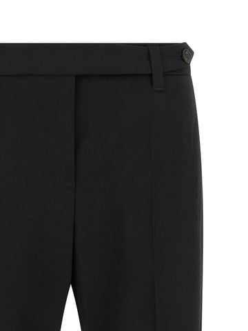 Black Virgin Wool Dress Pants