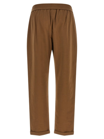 Brown Cotton Joggers (Workout Pants)