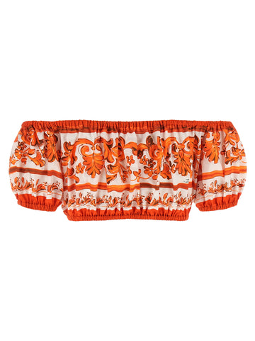 Orange Cotton Blouse