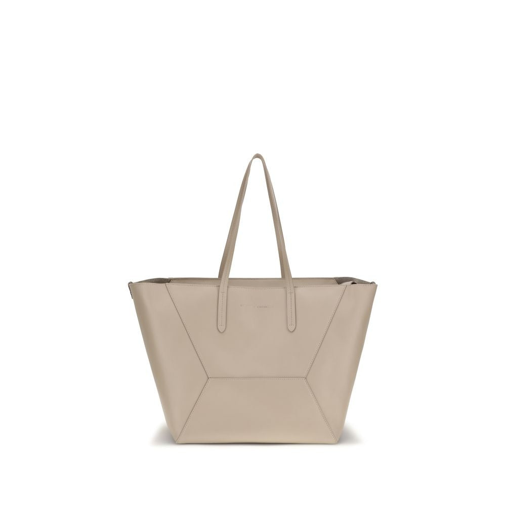 Beige Calf Leather Bos Taurus Shoulder Bag