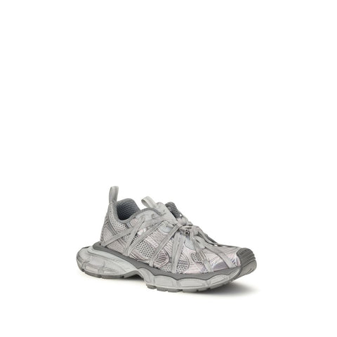 Gray Polyethylene Athletic Sneakers