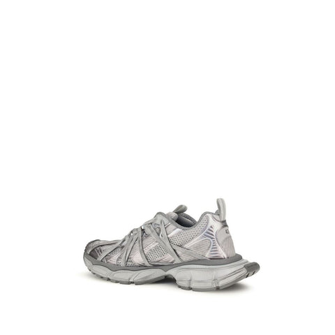 Gray Polyethylene Athletic Sneakers