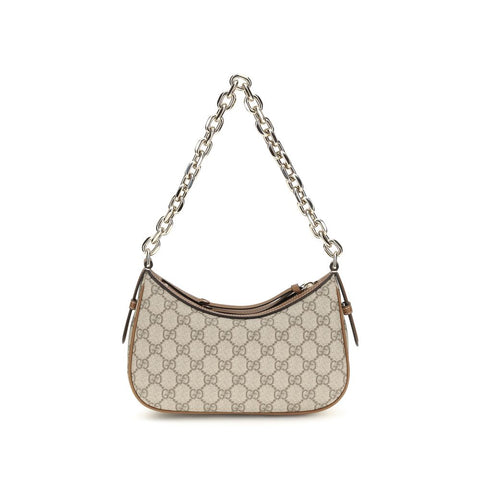 Beige Fabric Handbag