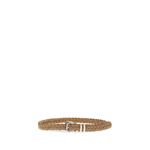 Beige Calf Leather Bos Taurus Regular Belt