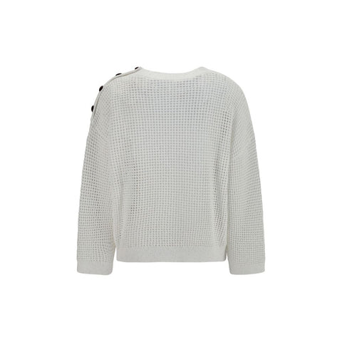 White Cotton Sweatshirt
