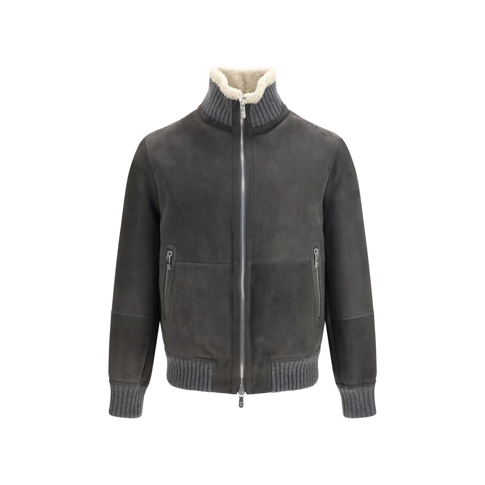 Gray Wool Oves Aries Full-Length Jacket