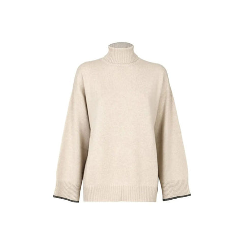 Beige Cashmere Turtleneck