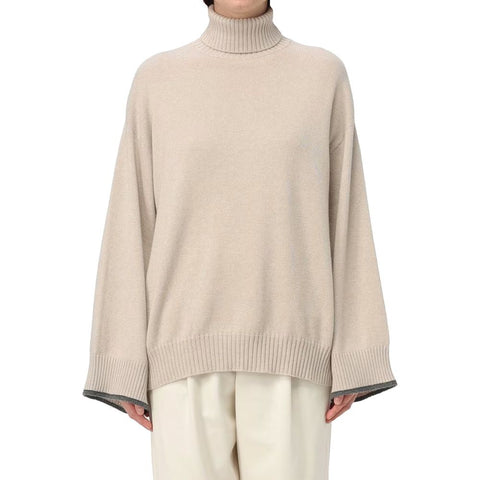 Beige Cashmere Turtleneck
