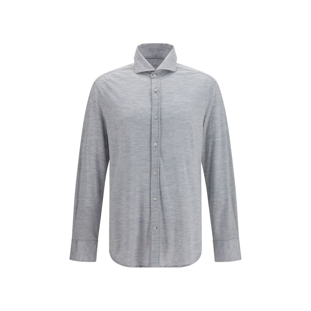 Gray Silk Dress Shirt