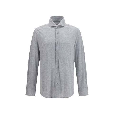 Gray Silk Dress Shirt