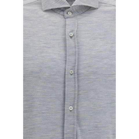 Gray Silk Dress Shirt
