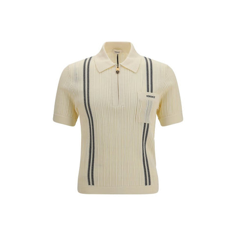 Beige Cotton Polo Shirt