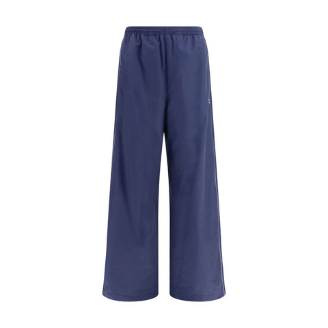 Blue Cotton Athletic Pants