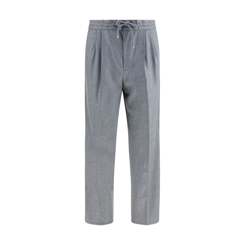 Gray Wool Oves Aries Casual Pants