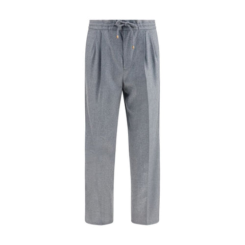 Gray Wool Oves Aries Casual Pants