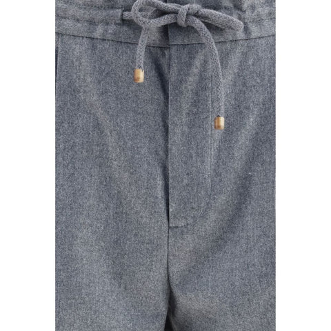 Gray Wool Oves Aries Casual Pants