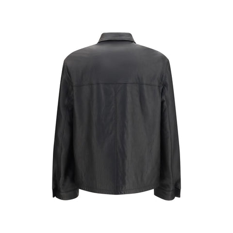 Black Lamb Ovis Aries Leather Jacket