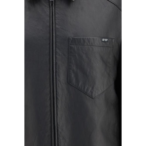 Black Lamb Ovis Aries Leather Jacket