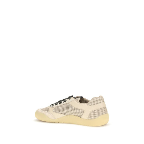 Beige Polyester Athletic Sneakers
