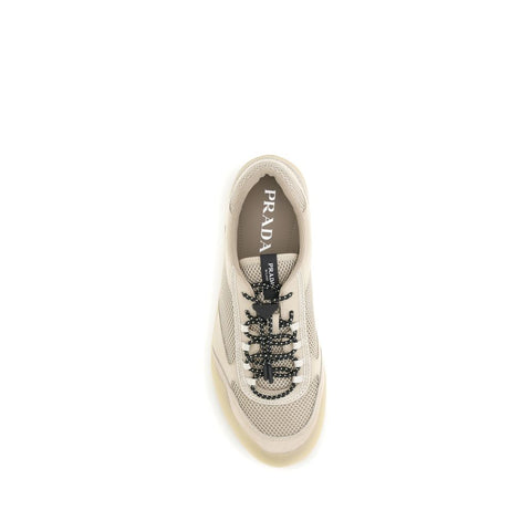 Beige Polyester Athletic Sneakers