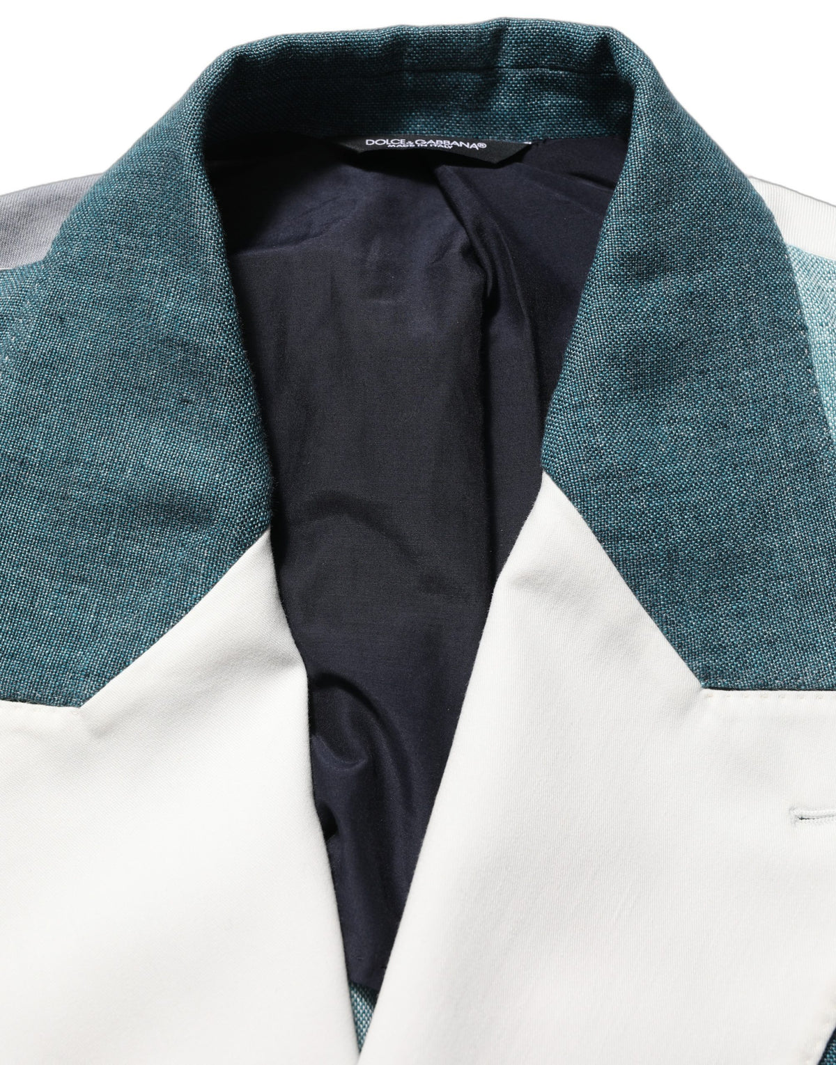 Multicolor Patchwork Linen Double Breasted Jacket