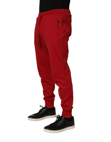 Red DG Logo Cotton Jogger Men Sweatpants Pants