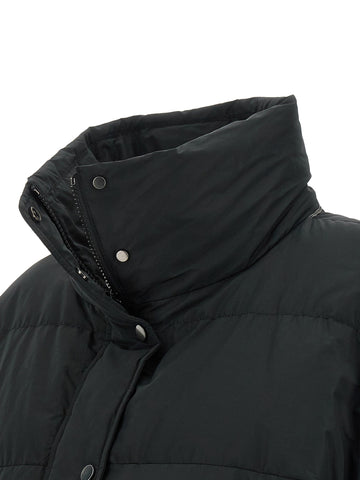 Black Cotton Full-Length Jacket