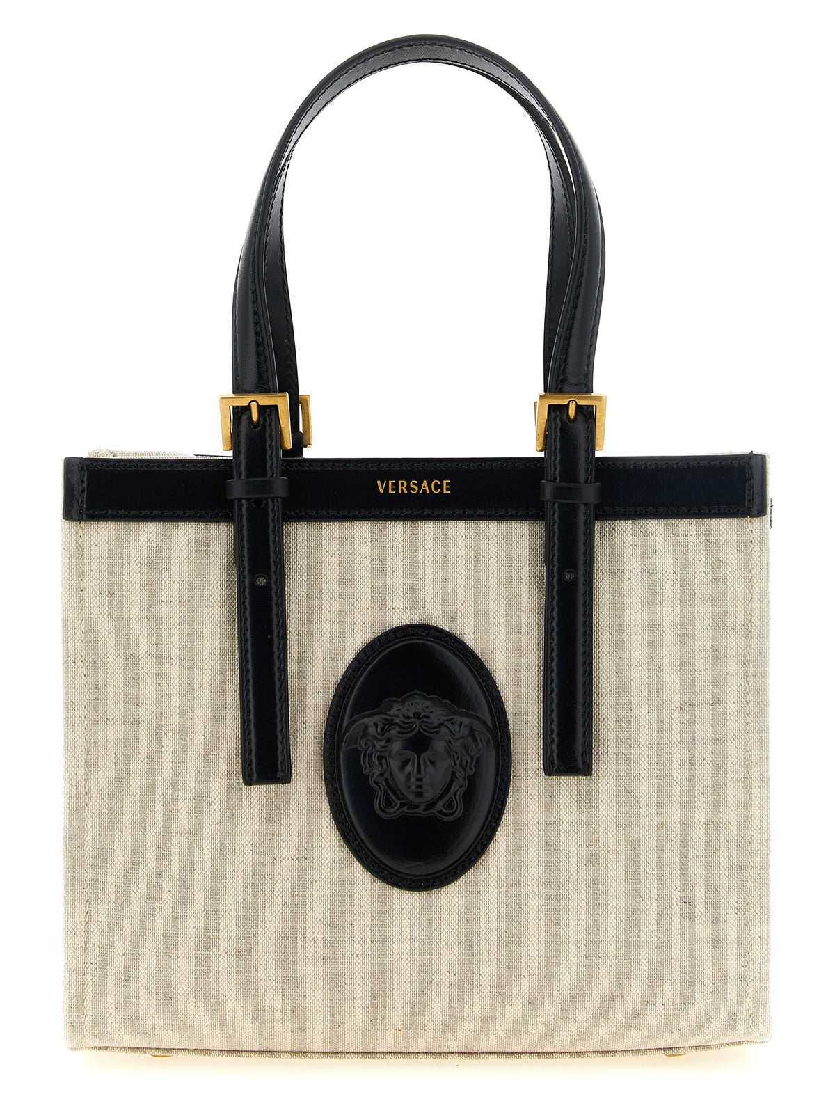 Beige Linen Tote Bag