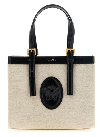 Beige Linen Tote Bag