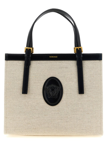 Beige Leather Tote Bag