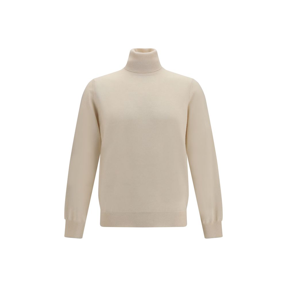 Beige Cashmere Turtleneck