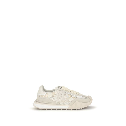 Beige Calf Leather Bos Taurus Sneakers
