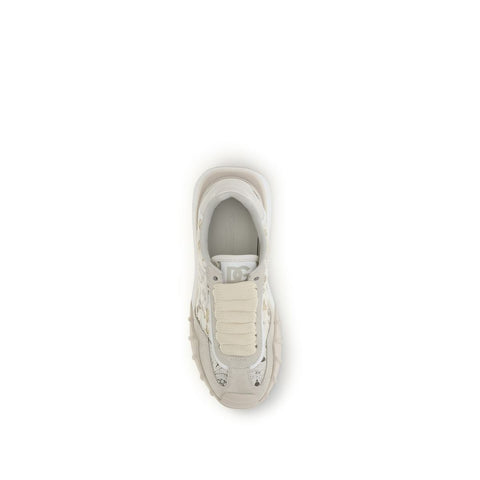 Beige Calf Leather Bos Taurus Sneakers
