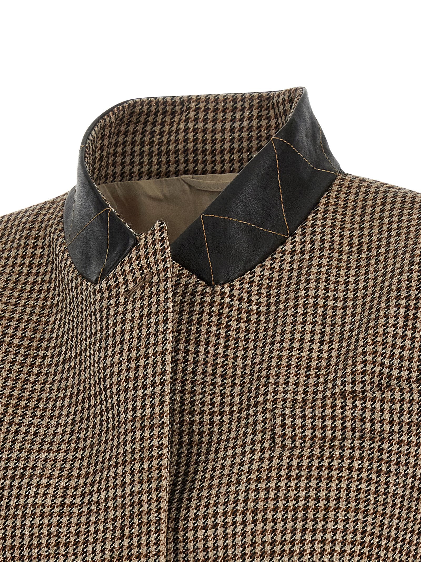 Beige Virgin Wool Sleeveless Jacket