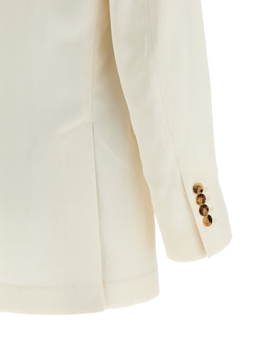 White Silk Blazer