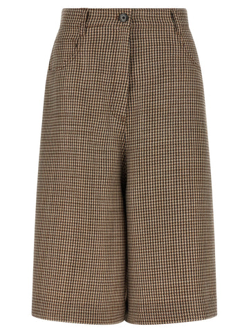 Brown Virgin Wool Bermuda Shorts