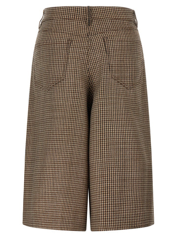 Brown Virgin Wool Bermuda Shorts