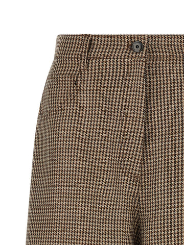 Brown Virgin Wool Bermuda Shorts