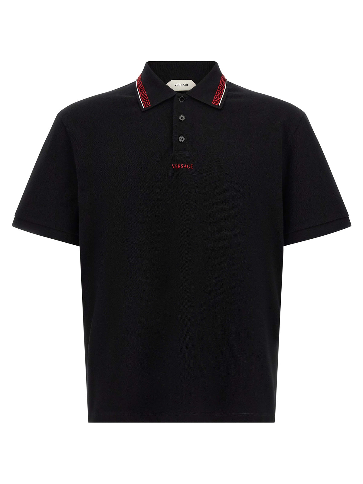 Black Cotton Polo Shirt