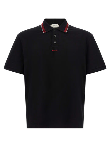 Black Cotton Polo Shirt