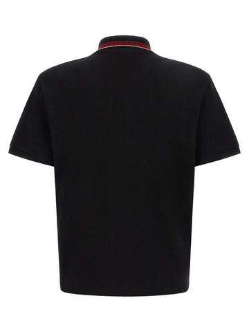 Black Cotton Polo Shirt
