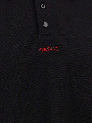 Black Cotton Polo Shirt