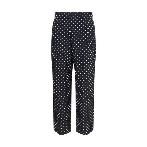 Black Silk Cropped Pants
