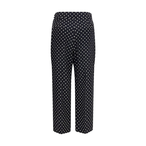 Black Silk Cropped Pants