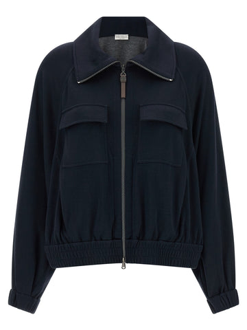 Blue Cotton Bomber