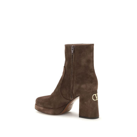 Brown Calf Leather Bos Taurus Ankle Boots