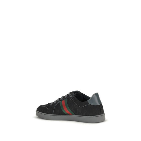Black Fabric Athletic Sneakers