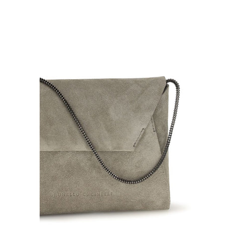 Gray Calf Leather Bos Taurus Clutch Bag