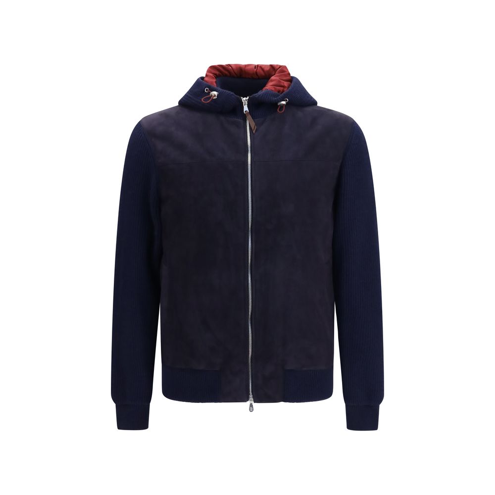 Blue Calf Leather Bos Taurus Full-Length Jacket
