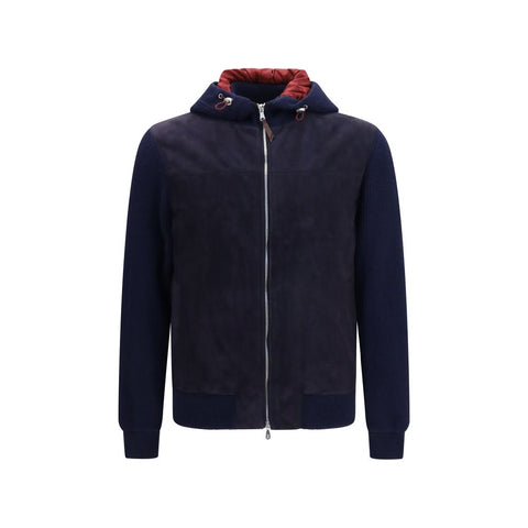 Blue Calf Leather Bos Taurus Full-Length Jacket